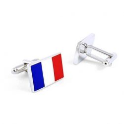 Boutons de manchette drapeau tricolore Français